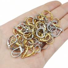Móc khuyên tai kiểu Pháp bằng thép không gỉ, vòng khuyên tai, phụ kiện làm trang sức DIY. - móc bông tai - Xem 3