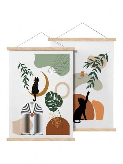 1 pieza Estilo de diseño plano 2D, cada producto viene con un marco de madera de pino, diseñado específicamente para la exhibición de carteles. El producto incluye clips y dispositivos magnéticos para asegurar los rollos. Es ligero y está disponible en dos tamaños, adecuado para exhibir carteles, fotos, mapas y diversas imágenes.