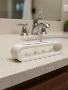4-Slot Electric Toothbrush Holder, Multifunctional Toothbrush And Toothpaste Storage Rack For 4 Electric Toothbrushes, Bathroom Storage Tool, Compact Countertop Bathroom Organizer To Keep Bathroom Tidy And Organized - Multicolor - View 6