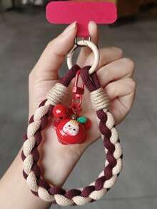 Conjunto de 1 cordão curto para celular estilo verão, alça anti-perda para celular em montanhismo, alça para porta-copos, corda trançada para garrafa de água - Multicolorido - Ver 3
