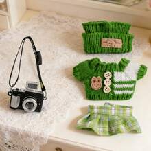 Sweater & Jeans Set, For LABUBU, Paired With Fashionable Headband, Glasses, Bag, Stylish Accessories, Merchandise, Birthday/Holiday Gift (Excluding Plush Doll, Only Clothes & Accessories) - Multicolor - View 16