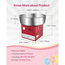 Cotton Candy Machine - Tischmodell, Rot - View 10