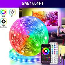 1 Set Of 3ft-00ft USB Led Strip Lights For Bedroom, With Music Sync Remote And APP Control, Can Adjust Color And Brightness, Very Easy To Install, Led Lights For Room, Home, Kitchen, Living Room, Holiday Party Atmosphere Decor - Multi-color light - View 16