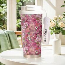 500ml Stainless Steel Coffee Mug, Outdoor High-Quality Tumbler, Large Capacity Water Bottle Gift For Men, Women, Students, Car Use - Multicolor - View 14