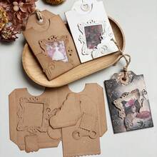 1 pieza Troquelado de estilo vintage para bolsillo y marcador, molde de metal creativo hecho a mano para manualidades de scrapbooking, tarjetas, sobres, álbumes, estampado en relieve de papel - A - Ver 10
