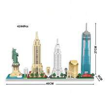 4244片欧美建筑主题迷你积木 | ABS材质袋装 | 高度还原 | 3D立体拼装玩具 | 多种款式可选（纽约天际线/迪拜天际线/大本钟/粉红城堡） | 建筑爱好者的理想之选 | 激发想象力，培养耐心 | 完美的家居桌面装饰及生日/节日/派对礼物 - 多色(袋裝) - 查看 10