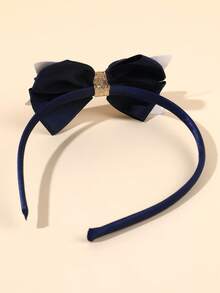 1pc Cute Bow Headband, Blue Hair Accessory, Suitable For Girls, Kids, Teachers, Students For Back To School Party - Multicolor - View 7