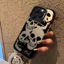 Case Cover For IPhone XR A50S A51 A52S A54 A55 A71 A72 M11 M23 M34 S20 FE S21 FE S22 Ultra S23 FE S23 Ultra S24 Plus S24 Ultra S25 EDGE S25 Plus S25 Ultra  A1 A2 A3 A5 9A 10C 11A 12 12C 13C 14C 15 Poco X3 Pro X5 Pro X6 Pro X7 Pro F3 F6 PRO F7 PRO F7 ULTRA M4 C55 C65 8 Pro 9s 9 Pro 10s 11 Pro 11s 12S 12 Pro 13 Pro 14 Pro  11 Lite 14 MOTO G10 G14 G20 G22 G24 G30 G34 G52 G54 G60 G84 E22 E40 Shockproof Dark Skull Pattern - J1 - Xem 2