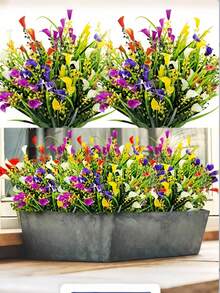 1/5 piezas Flores de lirio de cala artificiales, decoración de mesa para exteriores, flores de plástico realistas, adecuadas para el hogar, porche, jardín, decoración de cementerio de primavera/verano, ramo de boda, decoración de habitación, decoración de Halloween, regreso a la escuela, decoración de otoño - Multicolor - Ver 5