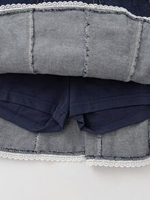 Balabala Girls Denim Skirt Stylish Durable Soft Casual Everyday Fashion Summer Skirt 2026 - Raw Denim - View 5