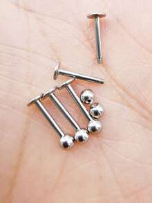3/4 chiếc khuyên môi bằng thép không gỉ 16G, khuyên mũi, trang sức xỏ khuyên, khuyên tai Monroe, khuyên sụn tai, khuyên xoắn ốc, khuyên tròn 6/8/10/12mm - Nhiều màu - Xem 3