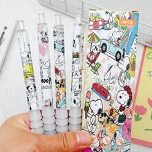 SNOOPY 4支/套可爱斯诺克笔，学习用品，文具，学习用品，完美的派对礼物，以及送给球迷的节日礼物。 - 彩色 - 查看 1