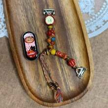 1件新款中国风可爱苹果形手工陶瓷串珠表带，吉祥水果壁龛设计 - 42/44/45/46/49 - 查看 5