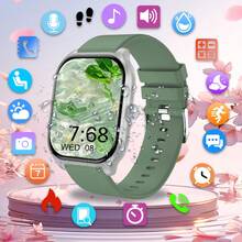 LAXASFIT Smart Watch, High-Definition Display, 100+ Sports Modes, Voice Assistant & Music Control - Wireless Connection, Silicone Strap, Rechargeable Battery, Square Case, Compatible With Android & IOS - Fashionable Fitness Tracker - View 15