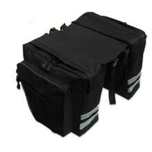 MTB Bicycle Carrier Bag Rear Rack Bike Trunk Bag Luggage Pannier Back Seat Double Side Cycling Bycicle Bag Durable Travel - 黑色 - 查看 1