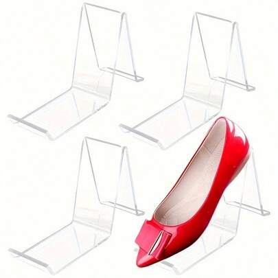 1/2 transparenter Acryl Schuh Ausstellungsständer, transparenter Sandalenausstellungsständer, High Heel Schuhständer, Schuhaufbewahrungsständer, geeignet für Zuhause, Einkaufszentrum