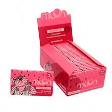 MOON Strawberry Flavored Rolling Papers 1 1/4 Size 78mm - Hồng - Xem 8