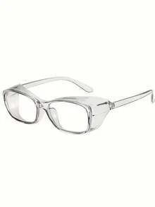 1 par de gafas de manicura a prueba de polvo - Lente transparente/rosa/negro, diseño a prueba de viento, herramienta de protección ocular para el cuidado de uñas finas, accesorio de pedicura, marco de plástico ligero y duradero, estilo de moda, resistente y duradero, esencial de belleza - Multicolor - Ver 5
