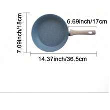 ABKOK 1件/3件灰色铝制不粘煎锅 - 火山石涂层，木柄，适用于所有炉灶（无涂层，易于清洁，轻巧设计） - 淺灰色 - 查看 8