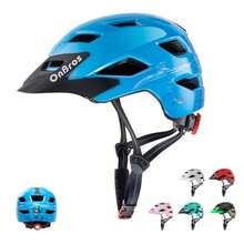 OnBros Casco de Bicicleta para Niños - Cascos de Bicicleta para Niños o Niñas de 5-14 Años con Visera Casco de Bicicleta para Niños para Skateboard Montaña Scooter Ciclismo de Carretera Ligero y - Azul Deep Sea - Ver 1