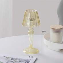 Creative Desk Lamp Shaped Glass Candle Holder European Romantic Dinner Candle Holder For Wedding Dinning Party Supplies Decor - B型 - 查看 2