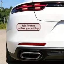 1pc 7-Inch Removable Waterproof Outdoor PVC Vinyl Sticker, Inspirational Slogan "Fight For Those Without Your Privilege", Creative Decorative Sticker, Waterproof Vinyl Material, Suitable For Any Smooth Surface - 7*2.22 Inches - View 3