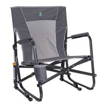 GCI Outdoor FirePit Rocker Low Profile Rocking Camping Chair, Pewter Gray - Pewter Gray - View 1