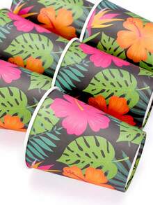 10 Stücke/30 Stücke/50 Stücke Hawaiianische Party Papiertassen, Sommer Einwegbecher, Hawaiianische Hibiskus Einwegtrinkbecher, Tiki Sommer Party Zubehör, Trinkgefäße, Hawaiianische Becher, Partydekoration, geeignet für Hawaiianische Aloha Luau, Tropischer Strand, Pool Party Zubehör - Mehrfarbig - Übersicht 5