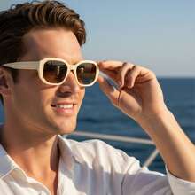 Unique Polygonal Men's Glasses, CP+PC Design Small Frame, Modern Classic Retro Style Daily Decorative Glasses, Suitable For Men And Women Street Photography, Vacation, Holiday, Outdoor Accessories - K40437 - View 11