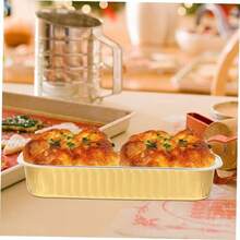 10/20pcs High Quality Non-Stick Baking Sheets | Heat Resistant, Reusable, Suitable For Air Fryer, Oven And Grill - Easy To Clean, Rectangular Design, Air Fryer Baking Molds, Aluminum Material, Freezer - View 10