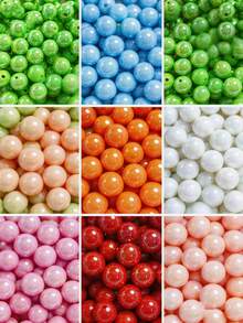 16mm Mixed Color New Acrylic UV Plated Solid Color Beads, DIY Jewelry, Phone Charm, Car Decor Accessories - Multicolor - View 8