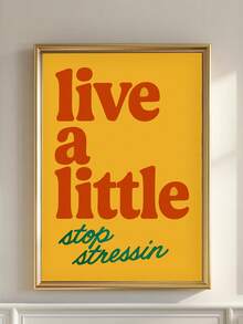 1 pezzo di decorazione da parete con un cartellone vintage che presenta una citazione accattivante degli anni '70, con un carattere astratto giallo vibrante su tela. Questa decorazione unica e artistica è ideale per migliorare l'estetica dell'arte da parete della tua camera da letto e del soggiorno, con cornice opzionale - Lettera - Visualizzare 6