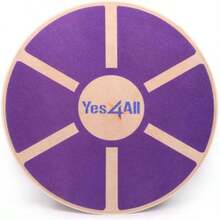 Yes4All Tabla de Equilibrio de Madera Versátil Entrenador para Terapia Física Escritorio de Pie y Entrenamiento de Núcleo con Estabilidad en Ejercicios - E. Tabla de equilibrio de madera color morado - Ver 6