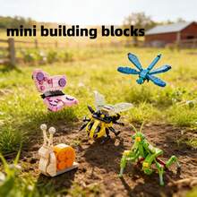 DIY Fun Micro Particle Insect Building Blocks, 3D Children's Educational Assembly Toys, Soft Stress Relief Gadget, Classroom Reward Recommendation Small Gift, Warm Desktop Decor, Gift For Kids To Improve Hands-On Ability, Suitable For Valentine's Day, Father's Day, Mother's Day, Graduation Season, Spring, Wedding Season, Birthday And Other Holidays - Multicolor - View 4