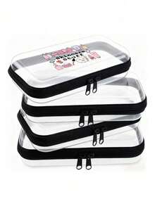 Travel Home Zipper Storage Box, Cosmetics Desktop Hard Bag, Cleaning Storage Bag,Spacious Cosmetic Pouch For Storing Makeup Brushes, Lipsticks, Skincare Products & Small Accessories, Wedding Bridesmaid Gifts,Sending Birthday Gifts To Family, Friends, Teachers, Wedding Season,Spring Garden Party, Mother's Day, Father's Day, Independence Day, Interior Decoration, Graduation Party - Multicolor - View 5