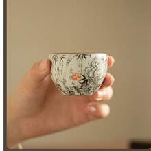 1/2/4/6 piezas Tazas de té de cerámica, tazas de té para invitados de estilo vintage, tazas de té Kung Fu, tazas de té negro, tazas de agua, tazas de espresso, tazas de regalo, aptas para uso diario, reuniones y fiestas - Multicolor - Ver 13