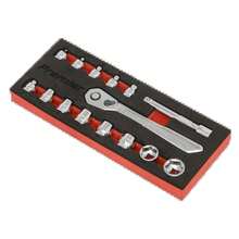 Sealey Premier Platinum Low Profile Socket Set 1/4"Sq Drive 15pc AK5783 - B - View 5