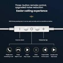 USB-C 耳机，入耳式有线 C 型耳机，带麦克风、音量控制、低音立体声、降噪的 Type-C 耳机，兼容三星 Galaxy S25 S24 S23 S22 S21 S20 A53 A54，兼容 17/16 Plus/16 Pro/16 Pro Max/15 系列，车载音响。 - 查看 8