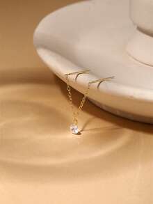 1件 925纯银精致爪镶耳钉 18K镀金耳骨/耳廓/耳屏穿孔耳饰 低过敏性耳环饰品 女士女孩日常佩戴 婚礼派对 订婚 - 金色 - 查看 5