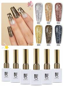 RS NAIL 反光闪粉凝胶指甲油 9g 全息闪光钻石 UV LED 可卸凝胶 金银色 春夏美甲 DIY 美甲沙龙家用美甲用品 女士女孩 - 彩色 - 查看 2