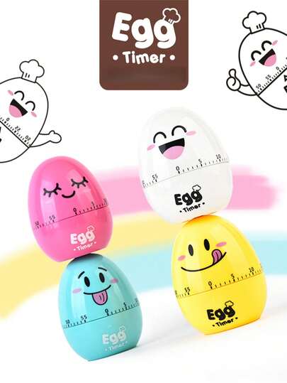 Egg-Shaped Kitchen Timer, Student Homework Reminder, Cute Mechanical Alarm Clock, Baking Timer, Kitchen Timer