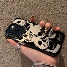 Case Cover For IPhone XR A50S A51 A52S A54 A55 A71 A72 M11 M23 M34 S20 FE S21 FE S22 Ultra S23 FE S23 Ultra S24 Plus S24 Ultra S25 EDGE S25 Plus S25 Ultra  A1 A2 A3 A5 9A 10C 11A 12 12C 13C 14C 15 Poco X3 Pro X5 Pro X6 Pro X7 Pro F3 F6 PRO F7 PRO F7 ULTRA M4 C55 C65 8 Pro 9s 9 Pro 10s 11 Pro 11s 12S 12 Pro 13 Pro 14 Pro  11 Lite 14 MOTO G10 G14 G20 G22 G24 G30 G34 G52 G54 G60 G84 E22 E40 Shockproof Dark Skull Pattern - J1 - Xem 4