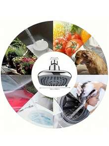 这款高压4英寸方形花洒造型时尚，用途广泛。它功能强大且奢华，配备小巧的硅胶喷嘴和可拆卸的手持花洒。简约的方形设计和耐用的塑料材质，结合高压节水技术，带来如雨淋般的淋浴体验。 - 彩色 - 查看 2