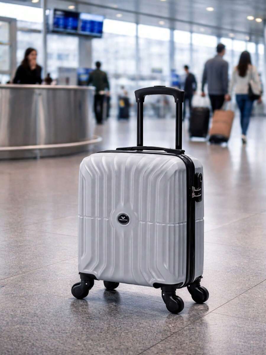 Ryanair Small Carry-On Suitcase, 40x30x20 Cm, Made Of ABS Material, With Detachable Wheels. - Silver - View 1