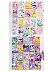 20本 Kurumi Melody 可爱卡通笔记本便签本，小巧卡通风格，奖品轻薄笔记本，可爱记事本，适合学校和家庭使用。 - 彩色 - 查看 12