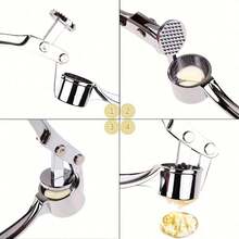 1 cái dụng cụ ép tỏi đa năng bằng hợp kim nhôm, dụng cụ ép tỏi và gừng thủ công, dụng cụ nhà bếp, dễ sử dụng, cấu trúc chắc chắn, không cần điện, máy băm tỏi thủ công thích hợp cho tỏi, ớt, hành tây, salad, dụng cụ nhà bếp. - Nhiều màu - Xem 3