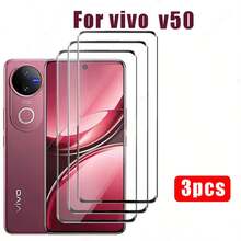 3片装高清钢化玻璃屏幕保护膜，兼容vivo V50/V70系列，防刮花、防碰撞、疏油涂层、触感顺滑，适用于V50/V70/V50 Lite/V70 Elite - 無色 - 查看 13