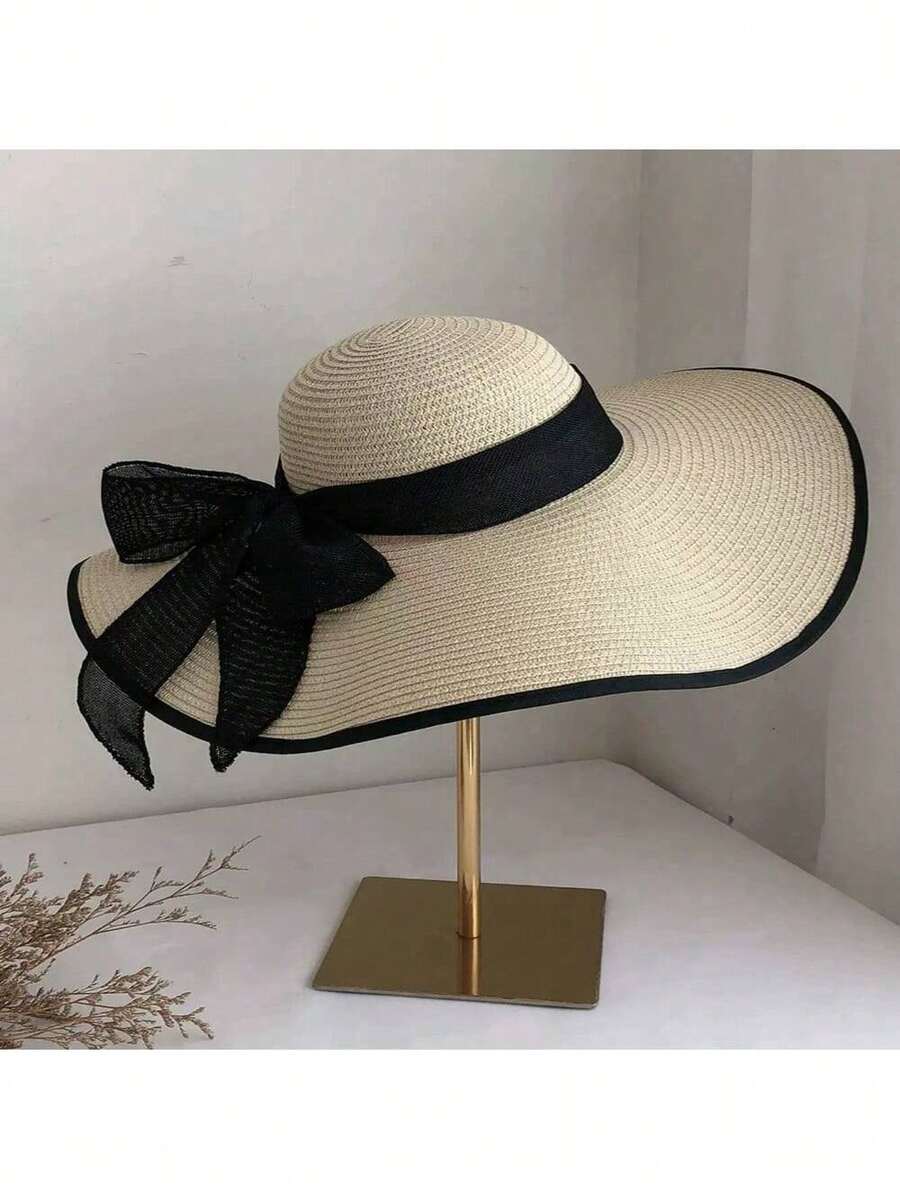 Women Straw Hat - Beige - View 1