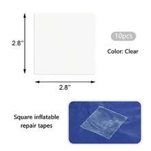 Meduo 10pc TPU  Patch Repair Kit Of Inflatable Patch Repair For Air Mattre Bounce Houe Tent Canva Canopy Wimming   Float Tub Air Bed And Inflatable T - Clear - như hình ảnh - Xem 2