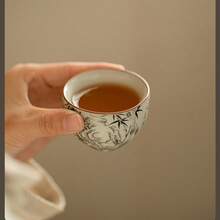 1/2/4/6 piezas Tazas de té de cerámica, tazas de té para invitados de estilo vintage, tazas de té Kung Fu, tazas de té negro, tazas de agua, tazas de espresso, tazas de regalo, aptas para uso diario, reuniones y fiestas - Multicolor - Ver 8